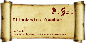 Milankovics Zsombor névjegykártya